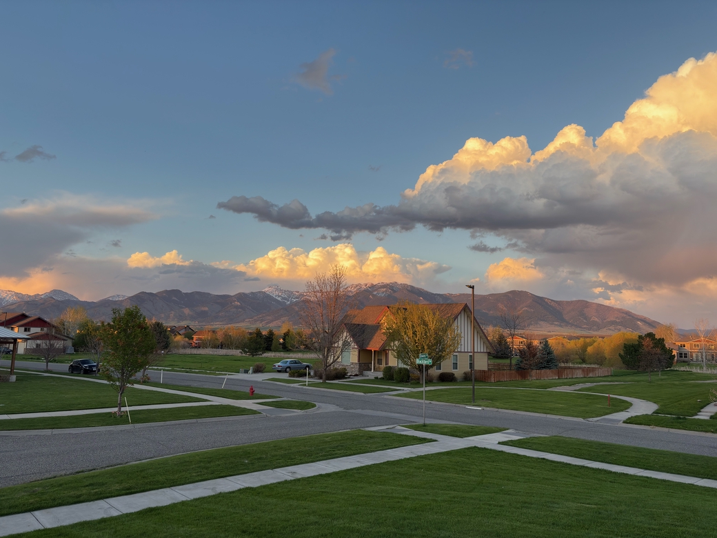 The sunset in Bozeman
